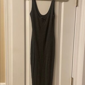 Naked Wardrobe Gray Midi Dress